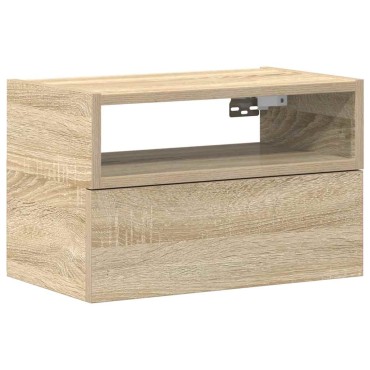 vidaXL Κομοδίνο Επιτοίχιο Sonoma Δρυς 45x26x28,5cm 1 τεμ.