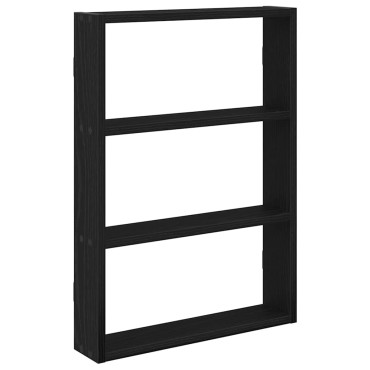 vidaXL Ραφιέρα Τοίχου Μαύρο 43x9x60cm από Επεξεργασμένο Ξύλο 1 τεμ.
