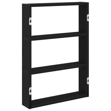 vidaXL Ραφιέρα Τοίχου Μαύρο 43x9x60cm από Επεξεργασμένο Ξύλο 1 τεμ.