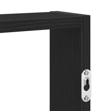 vidaXL Ραφιέρα Τοίχου Μαύρο 43x9x60cm από Επεξεργασμένο Ξύλο 1 τεμ.