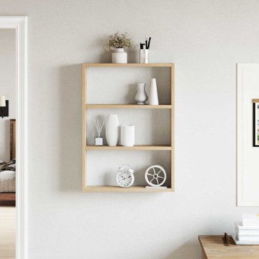 vidaXL Ραφιέρα Τοίχου Sonoma Δρυς 43x9x60cm από Επεξεργ. Ξύλο 1 τεμ.