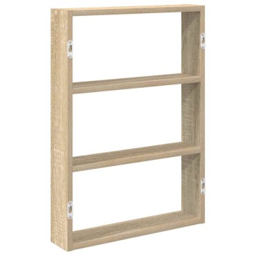 vidaXL Ραφιέρα Τοίχου Sonoma Δρυς 43x9x60cm από Επεξεργ. Ξύλο 1 τεμ.