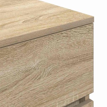 vidaXL Κομοδίνο με 3 συρτάρια Sonoma Δρυς 39x35x65cm 1 τεμ.