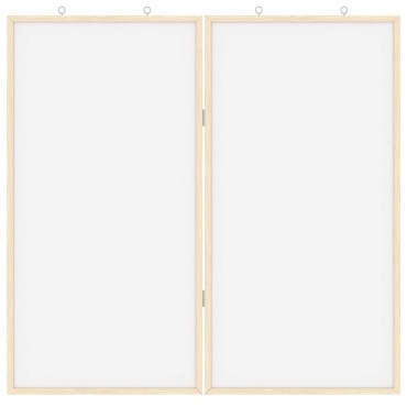 vidaXL Πίνακας Ενημερώσεων 80 x 80 x 1.4 εκ. Μασίφ ξύλο πεύκου Λευκό