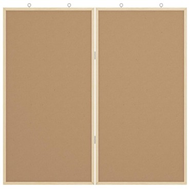vidaXL Πίνακας Ενημερώσεων 80 x 80 x 1.4 εκ. Μασίφ ξύλο πεύκου Λευκό
