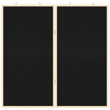 vidaXL Πίνακας Ενημερώσεων 80 x 80 x 1.4 εκ. Μασίφ ξύλο πεύκου Μαύρο