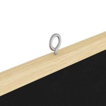 vidaXL Πίνακας Ενημερώσεων Μαύρο 100 x 100 x 1,4 εκ. Μασίφ ξύλο πεύκου