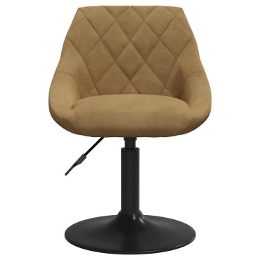 vidaXL Σκαμπό Μπαρ Καφέ Βελούδινο 46x44x(62,5-77,5)cm 1 τεμ.