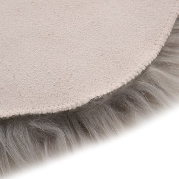 vidaXL Χαλί Ανοιχτό Γκρι 60x90cm από Συνθετική Προβιά