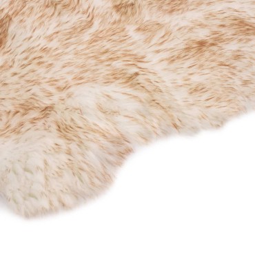 vidaXL Χαλί Καφέ Μελανζέ 60x90cm από Συνθετική Προβιά