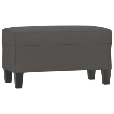 vidaXL Πάγκος Γκρι 70x35x41cm από Συνθετικό Δέρμα 1 τεμ.