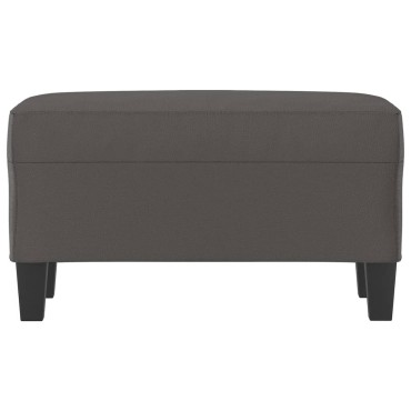vidaXL Πάγκος Γκρι 70x35x41cm από Συνθετικό Δέρμα 1 τεμ.