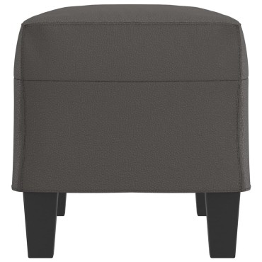 vidaXL Πάγκος Γκρι 70x35x41cm από Συνθετικό Δέρμα 1 τεμ.