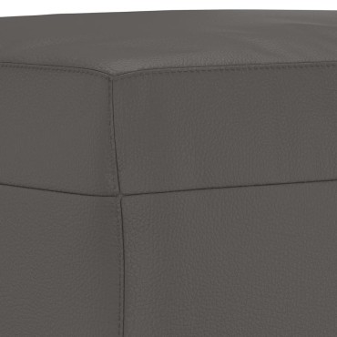 vidaXL Πάγκος Γκρι 70x35x41cm από Συνθετικό Δέρμα 1 τεμ.