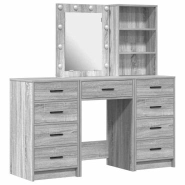 vidaXL Τραπέζι περιποίησης 3 τεμ. Γκρι 40x41x135cm