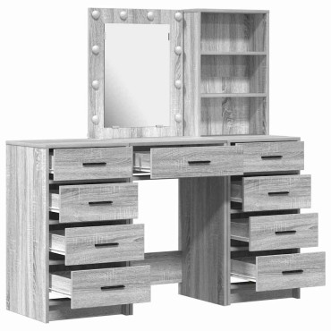 vidaXL Τραπέζι περιποίησης 3 τεμ. Γκρι 40x41x135cm
