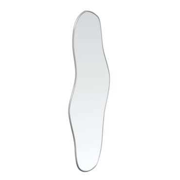 vidaXL Καθρέφτης Τοίχου Ασημί 60 x 25 εκ.