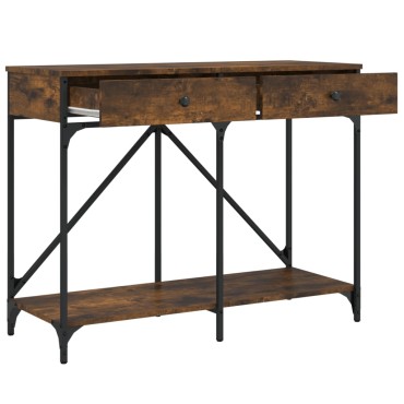 vidaXL Τραπέζι Κονσόλα Καπνιστή Δρυς 100x39x78,5cm Επεξεργασμένο Ξύλο 1 τεμ.