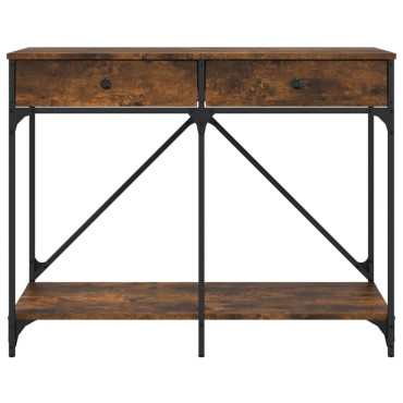 vidaXL Τραπέζι Κονσόλα Καπνιστή Δρυς 100x39x78,5cm Επεξεργασμένο Ξύλο 1 τεμ.