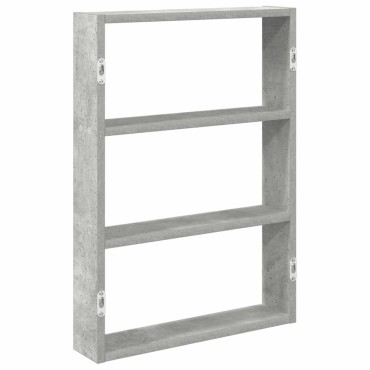 vidaXL Ράφι τοίχου από σκυρόδεμα γκρι 43x9x60cm Κατασκευασμένο ξύλο 1 τεμ.