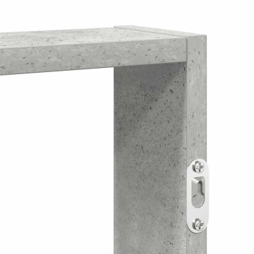 vidaXL Ράφι τοίχου από σκυρόδεμα γκρι 43x9x60cm Κατασκευασμένο ξύλο 1 τεμ.