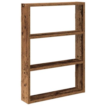 vidaXL Ράφι τοίχου Παλιό ξύλο 43x9x60cm Κατασκευασμένο ξύλο 1 τεμ.