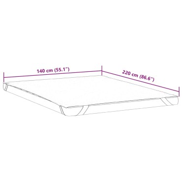vidaXL Προστατευτικό στρώματος Λευκό 140x220 εκ. Αδιάβροχο