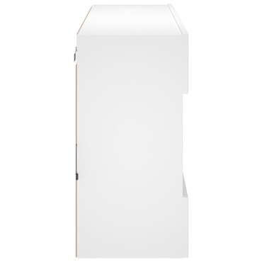 vidaXL Έπιπλο Τοίχου Τηλεόρασης με LED Λευκό 98,5x30x60,5cm