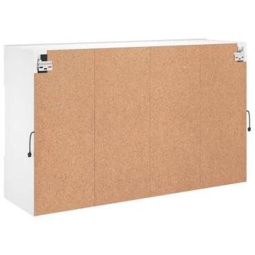 vidaXL Έπιπλο Τοίχου Τηλεόρασης με LED Λευκό 98,5x30x60,5cm
