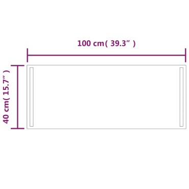 vidaXL Καθρέφτης Μπάνιου με LED 40x100 εκ.