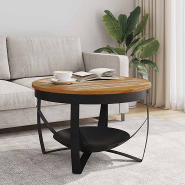 vidaXL Τραπεζάκι Σαλονιού 68x43cm από Μασίφ Ανακυκλωμένο Ξύλο 1 τεμ.