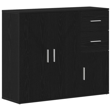 vidaXL Μπουφές Μαύρης Δρυός 91x29,5x75cm από Τεχνητό Ξύλο 1 τεμ.