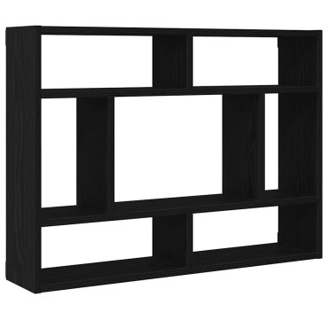 vidaXL Ράφι Τοίχου Μαύρη Δρυς 75x16x55cm από Τεχνητό Ξύλο 1 τεμ.