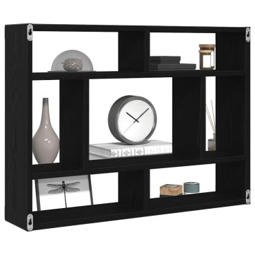 vidaXL Ράφι Τοίχου Μαύρη Δρυς 75x16x55cm από Τεχνητό Ξύλο 1 τεμ.