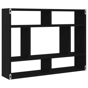 vidaXL Ράφι Τοίχου Μαύρη Δρυς 75x16x55cm από Τεχνητό Ξύλο 1 τεμ.