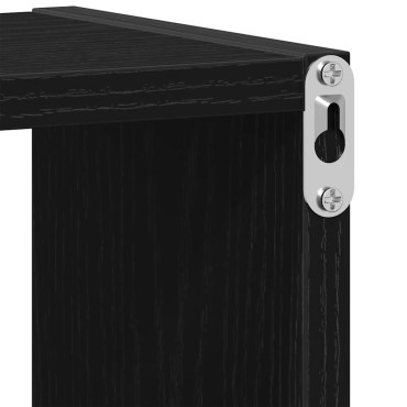 vidaXL Ράφι Τοίχου Μαύρη Δρυς 75x16x55cm από Τεχνητό Ξύλο 1 τεμ.