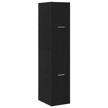 vidaXL Ντουλάπι Φαρμακείου Μαύρο Δρυς 30x41x144,5cm από Τεχνητό Ξύλο 1 τεμ.