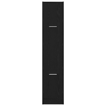 vidaXL Ντουλάπι Φαρμακείου Μαύρο Δρυς 30x41x144,5cm από Τεχνητό Ξύλο 1 τεμ.