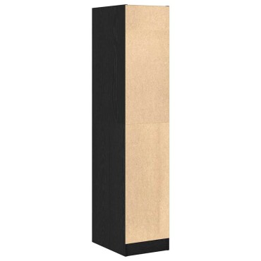 vidaXL Ντουλάπι Φαρμακείου Μαύρο Δρυς 30x41x144,5cm από Τεχνητό Ξύλο 1 τεμ.