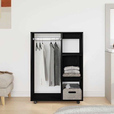 vidaXL Ντουλάπα Μαύρη Δρυς 80x40x110cm από Τεχνητό Ξύλο 1 τεμ.