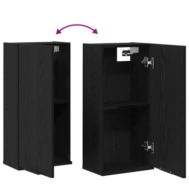 vidaXL Ντουλάπι Τοίχου Μαύρο Δρυς 32x20x67cm από Τεχνητό Ξύλο 1 τεμ.
