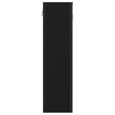 vidaXL Ντουλάπι Καθρέφτη Μπάνιου Μαύρο Δρυς 60x16x60cm από Τεχνητό Ξύλο 1 τεμ.