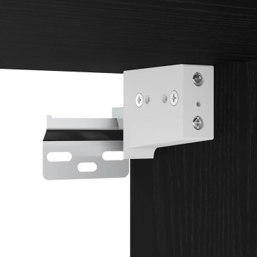 vidaXL Ντουλάπι Καθρέφτη Μπάνιου Μαύρο Δρυς 60x16x60cm από Τεχνητό Ξύλο 1 τεμ.