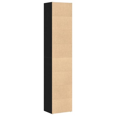 vidaXL Βιβλιοθήκη Μαύρη Δρυς 40x30x189cm από Τεχνητό Ξύλο 1 τεμ.