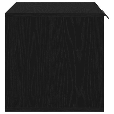 vidaXL Άμμος για Γάτες - Θήκη Μαύρη Δρυς 60x40x40 εκ. από Τεχνητό Ξύλο