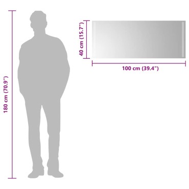 vidaXL Καθρέφτης Μπάνιου με LED 100x40 εκ.