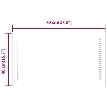 vidaXL Καθρέφτης Μπάνιου με LED 40x70 εκ.