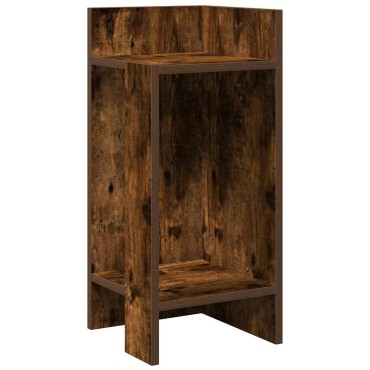 vidaXL Τραπεζάκι με ράφι Καπνιστή Δρυς 25,5x27x60cm 1 τεμ.
