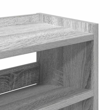 Ράφι παπουτσιών vidaXL Γκρι Sonoma 80x25x100cm Κατασκευασμένο ξύλο
