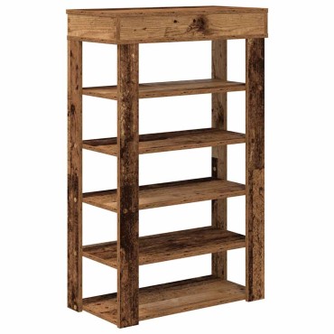 Ράφι παπουτσιών vidaXL Παλιό ξύλο 60x30x98cm Κατασκευασμένο ξύλο